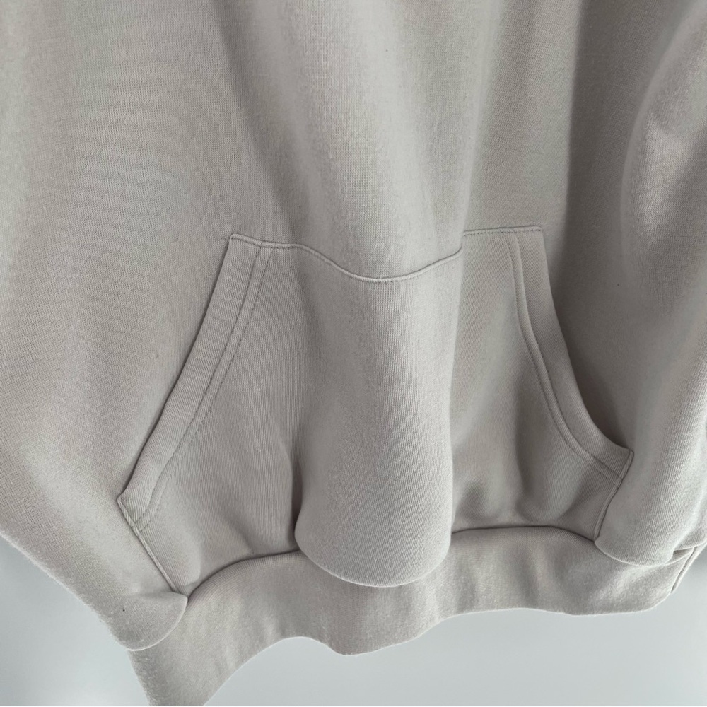 NWT Original Deluxe Supply Dove Grey Pocket Long Sleeve Hoodie Casual Relaxed - Picture 4 of 8